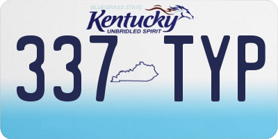 KY license plate 337TYP
