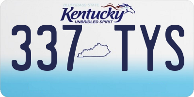 KY license plate 337TYS