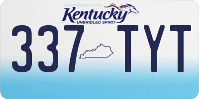 KY license plate 337TYT