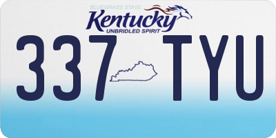 KY license plate 337TYU