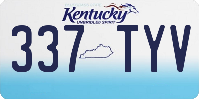 KY license plate 337TYV
