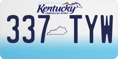 KY license plate 337TYW