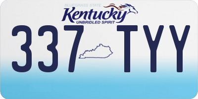 KY license plate 337TYY