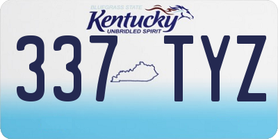 KY license plate 337TYZ