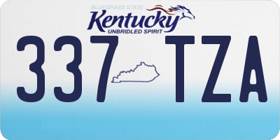 KY license plate 337TZA