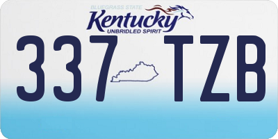 KY license plate 337TZB