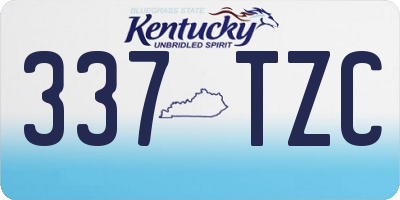 KY license plate 337TZC