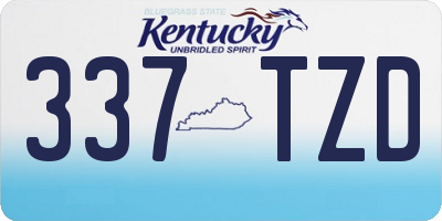 KY license plate 337TZD