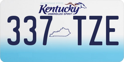 KY license plate 337TZE