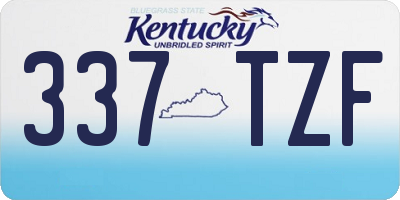 KY license plate 337TZF