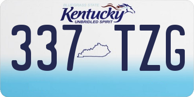 KY license plate 337TZG