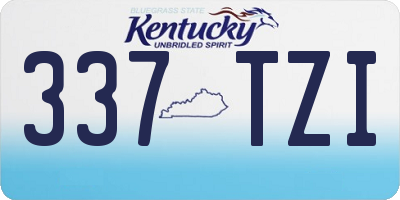 KY license plate 337TZI