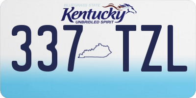 KY license plate 337TZL