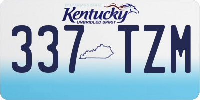KY license plate 337TZM