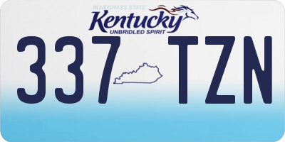 KY license plate 337TZN
