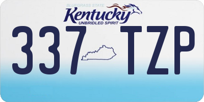 KY license plate 337TZP