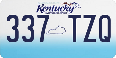 KY license plate 337TZQ