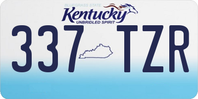 KY license plate 337TZR