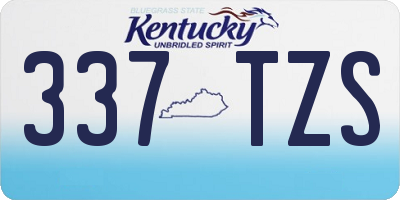 KY license plate 337TZS