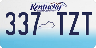 KY license plate 337TZT