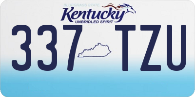 KY license plate 337TZU