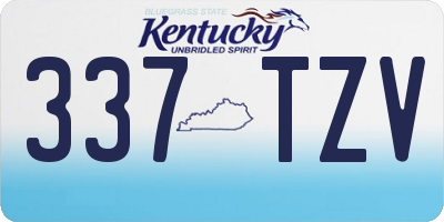 KY license plate 337TZV