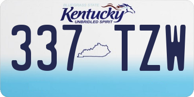 KY license plate 337TZW