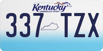 KY license plate 337TZX