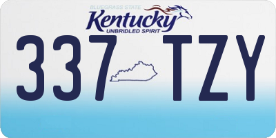 KY license plate 337TZY