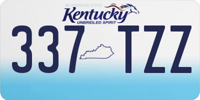 KY license plate 337TZZ