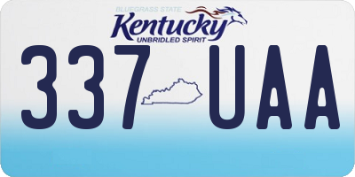 KY license plate 337UAA