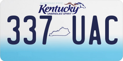 KY license plate 337UAC