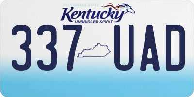 KY license plate 337UAD