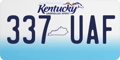 KY license plate 337UAF