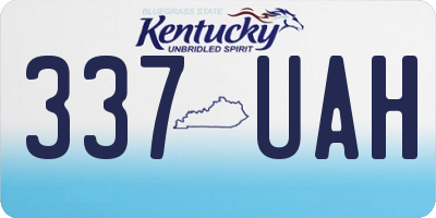 KY license plate 337UAH