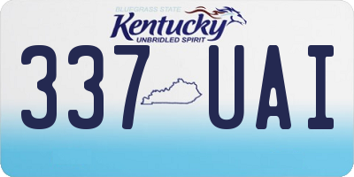KY license plate 337UAI