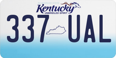 KY license plate 337UAL