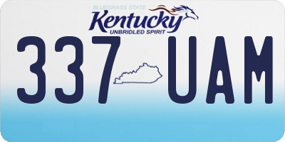 KY license plate 337UAM
