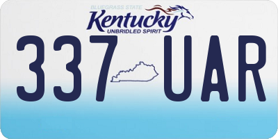 KY license plate 337UAR