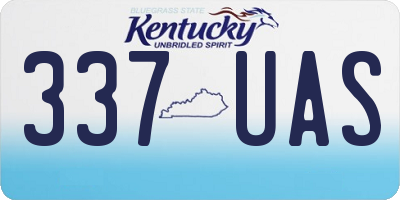KY license plate 337UAS