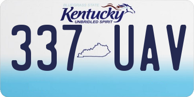 KY license plate 337UAV