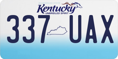 KY license plate 337UAX