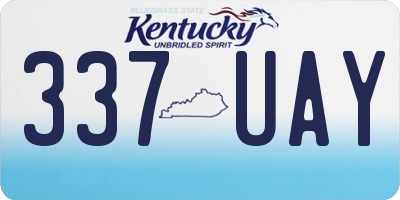 KY license plate 337UAY