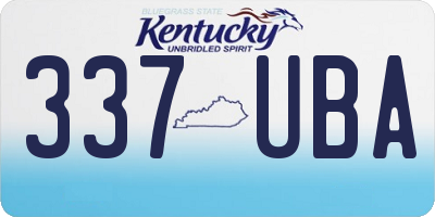 KY license plate 337UBA