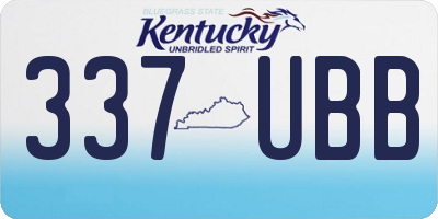 KY license plate 337UBB