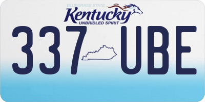 KY license plate 337UBE