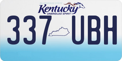 KY license plate 337UBH