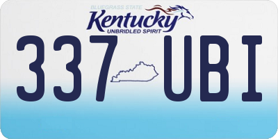 KY license plate 337UBI
