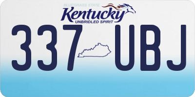 KY license plate 337UBJ