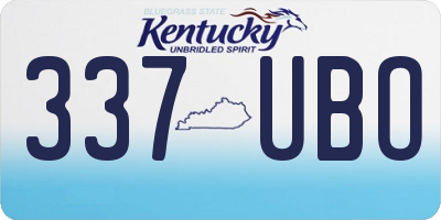 KY license plate 337UBO